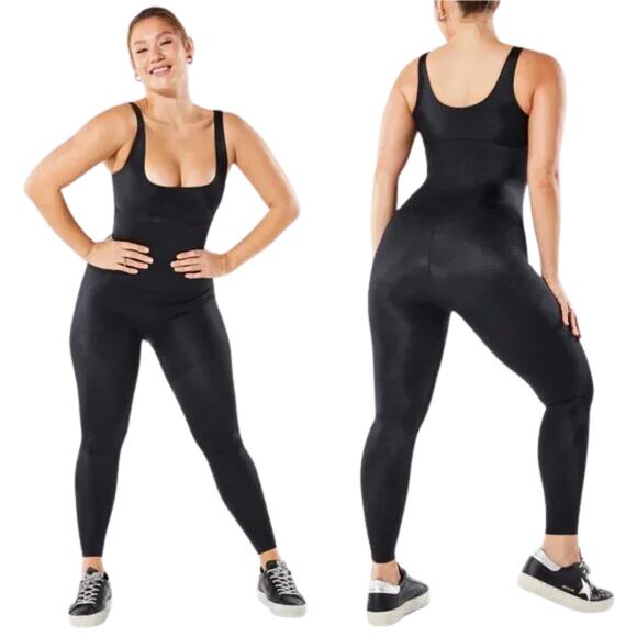 Yitty Jumpsuit Womens Large Black Headliner Shaping Catsuit Tank Athleisure - Picture 1 of 12